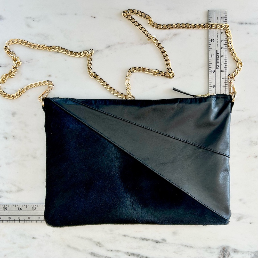 GENUINE Italian Calf Hair & Leather handbag